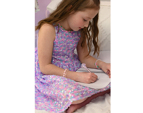 Disfressa Vestit de Lluentons Violeta, Talla 5-6