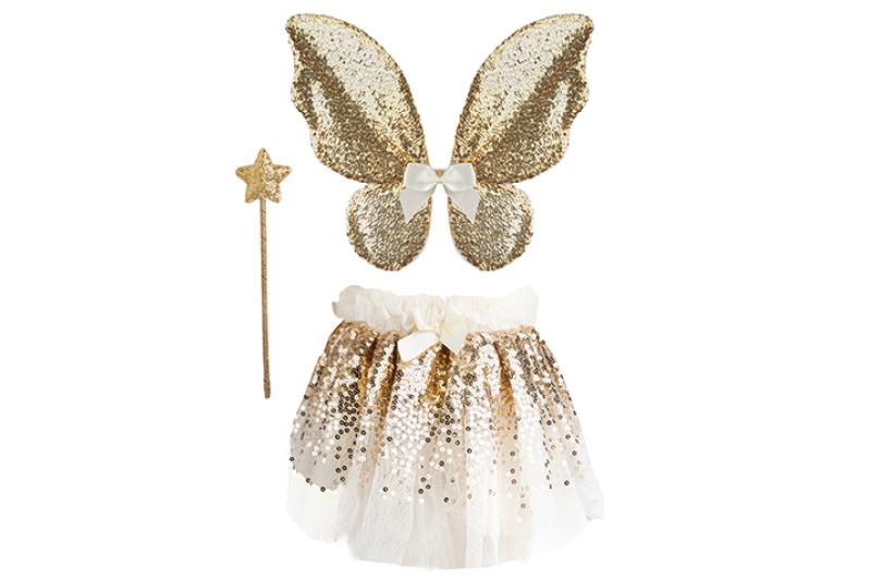 Faldilla Divertida de Lluentons Daurats amb Ales D