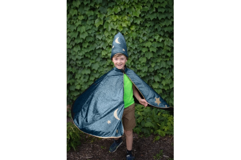 Disfressa de mag amb estrelles i llunes 5-6 anys