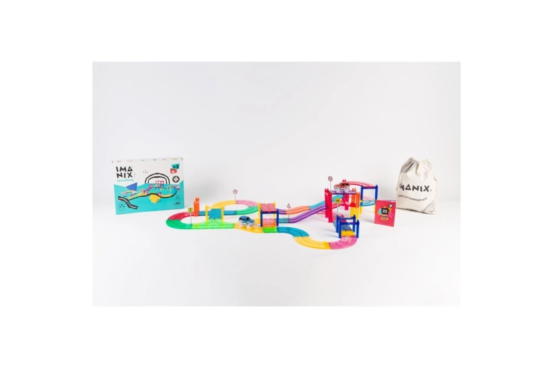 Pista de carreras 50 piezas imantadas Imanix