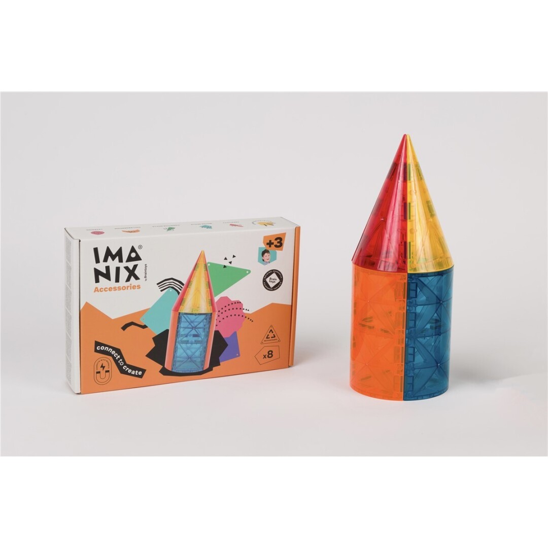 8 peces corbes magnètiques Imanix  Braintoys