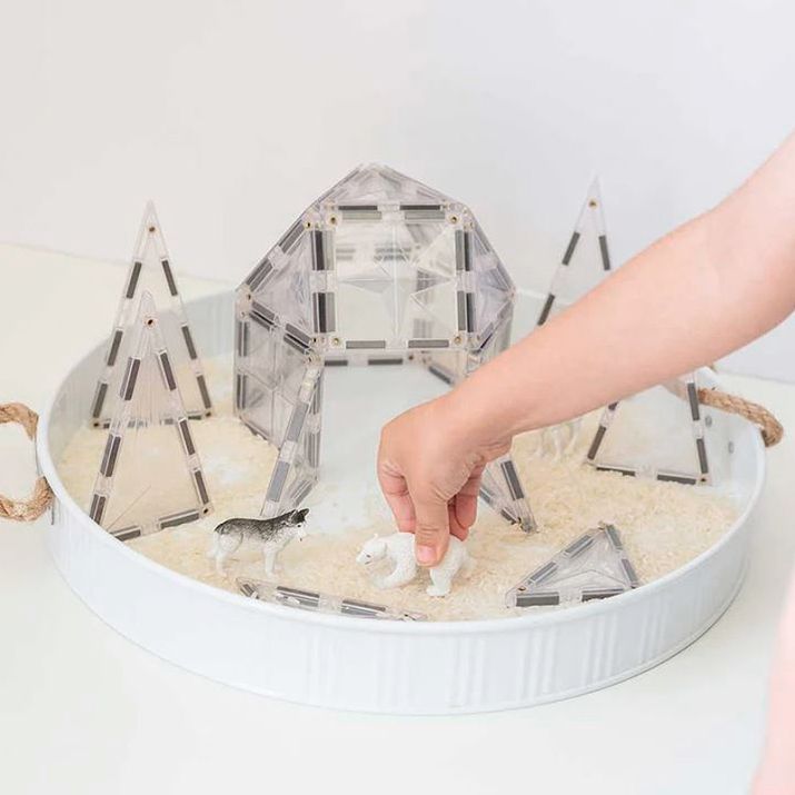 20 piezas magnéticas Imanix transparentes de Braintoys