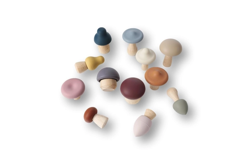 Champiñones de madera i silicona 24u