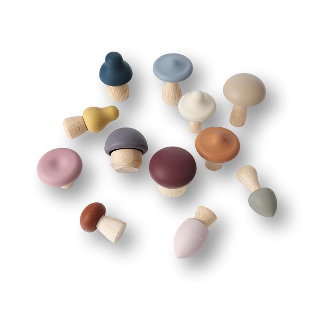 Champiñones de madera i silicona 24u