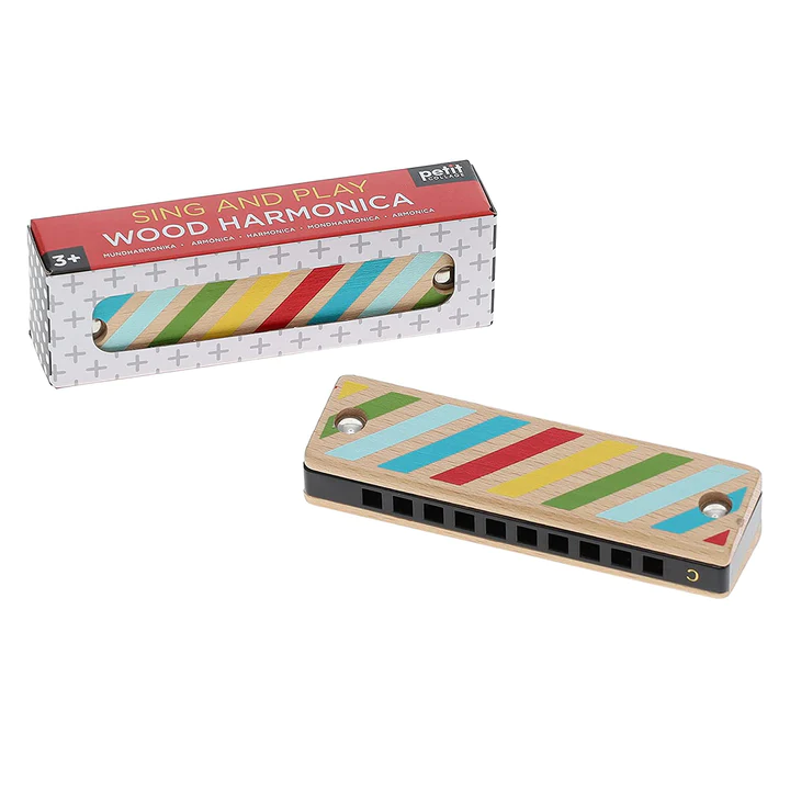 Harmònica de fusta petit collage