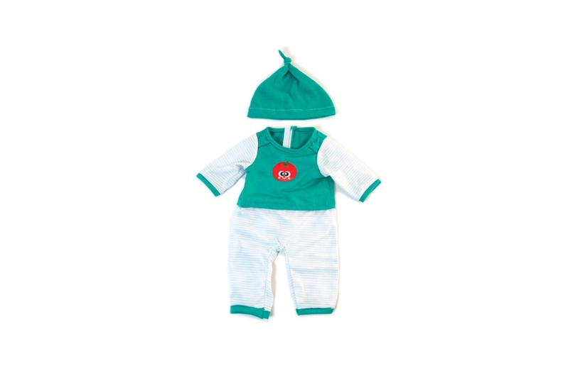 Pijama pel fred verd amb ratlles 38 cm
