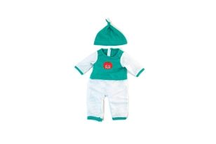 Pijama pel fred verd amb ratlles 38 cm