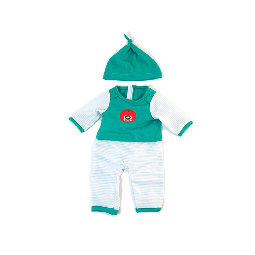 Pijama pel fred verd amb ratlles 38 cm