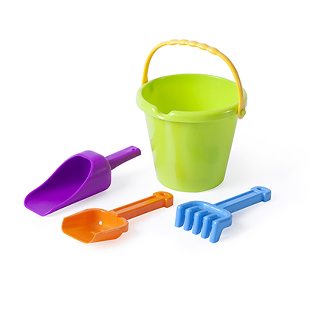 SET PLAYA: CUBO, PALA, RASTRILLO Y PALA FARINERA