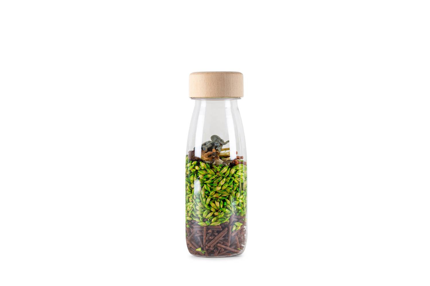 Botella sensorial spy bottle jungle