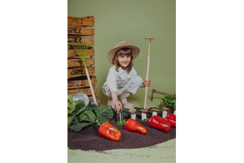 Botella sensorial verduras