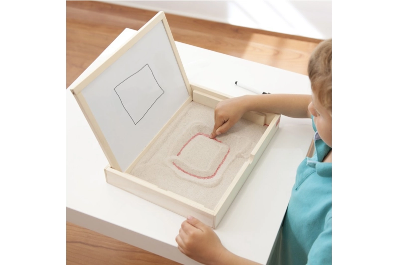 Bandeja y pizarra sensorial de preescritura