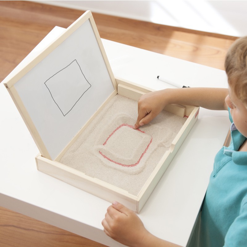 Bandeja y pizarra sensorial de preescritura