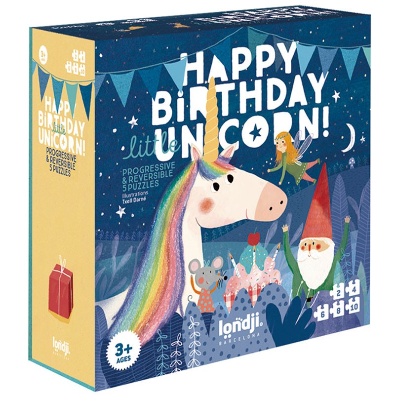 Puzle happy birthday unicorn