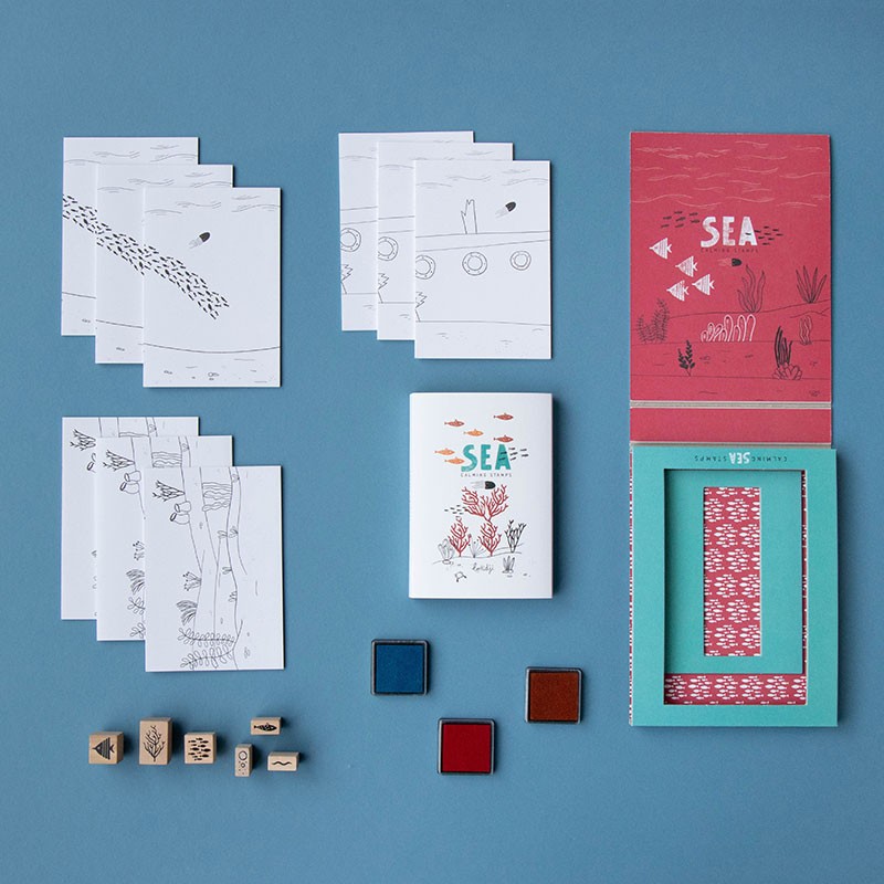 Tampons de fusta animals de mar