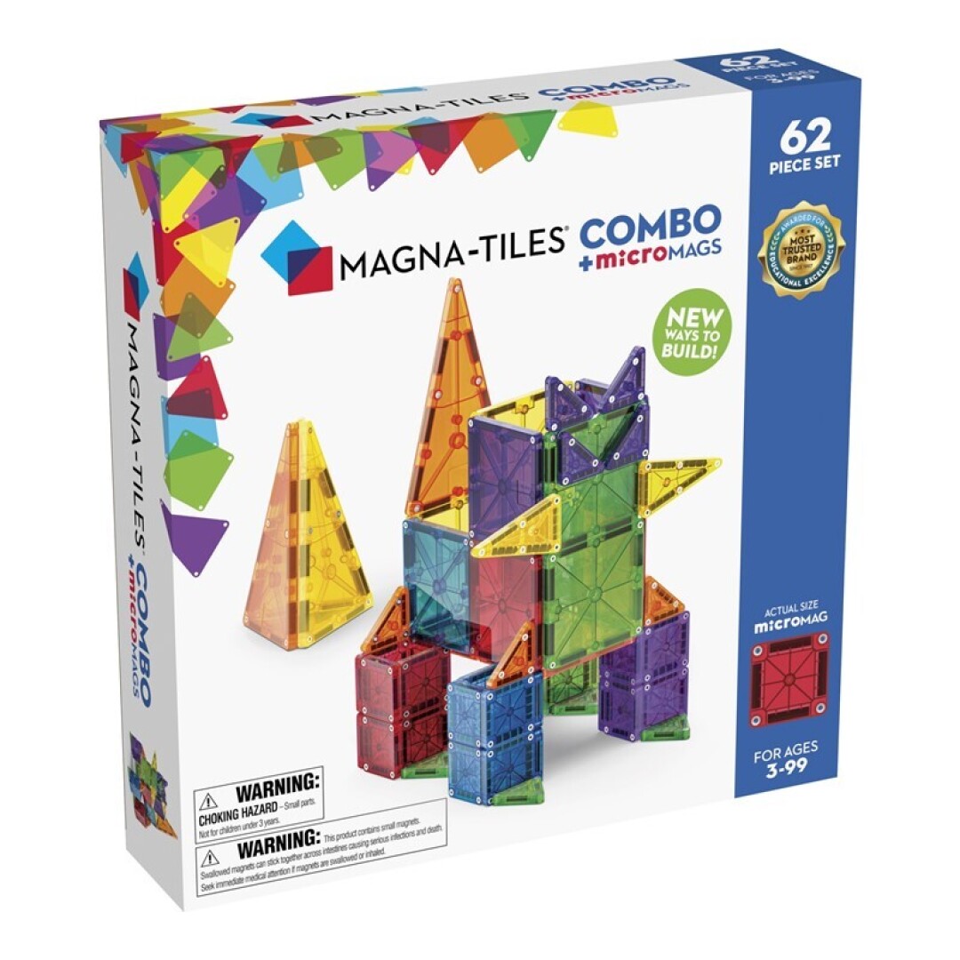 Magna-Tiles 62 peces. Combo + microMAGS