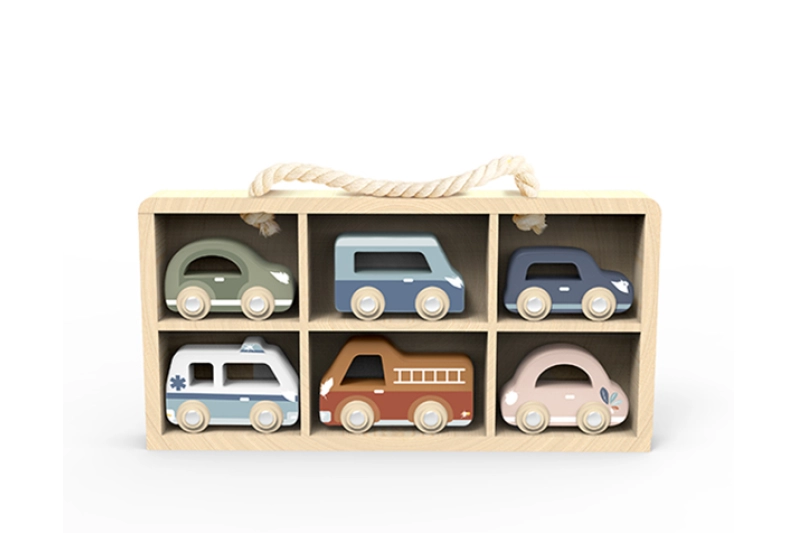 Maletí de cotxes amb 6 vehicles