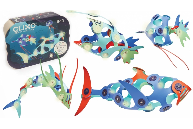 Pack criatures de l'oceà 24 peces Clixo