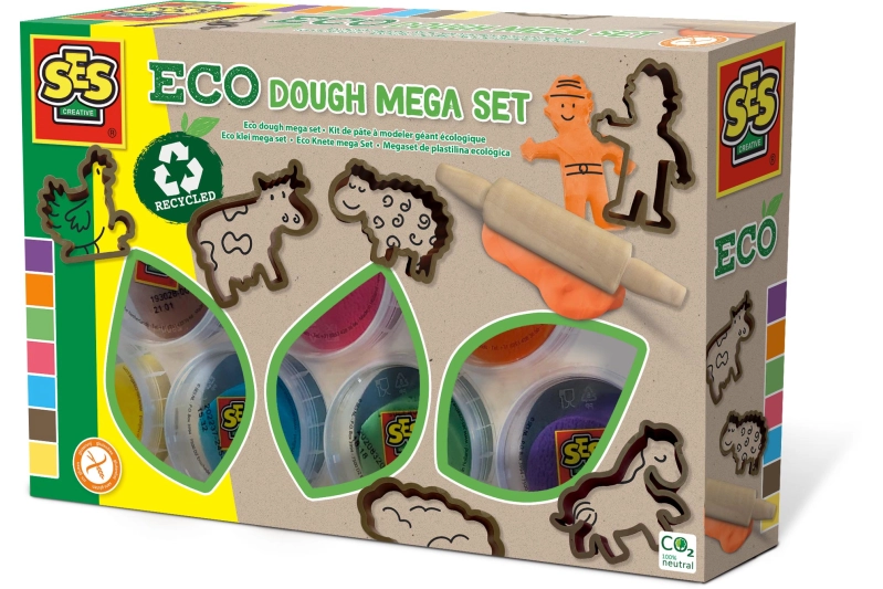 Plastilina Eco dough mega set (7x90gr amb eines)