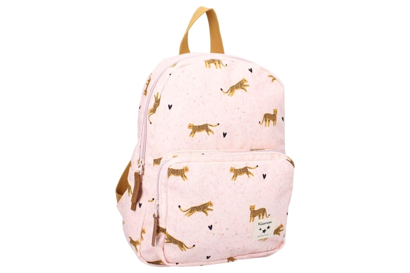 Motxilla lleopard rosa Kidzroom