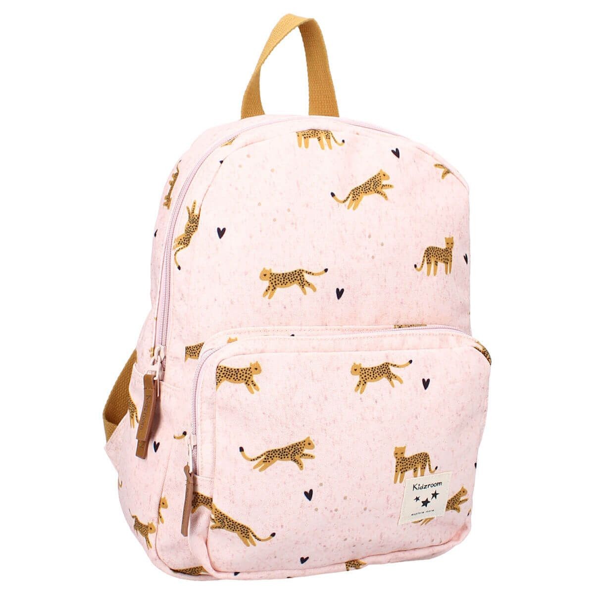 Motxilla lleopard rosa Kidzroom