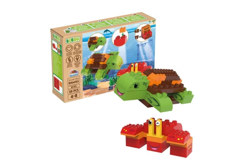 Biobuddi 59 piezas construcción tortuga y cangrejo