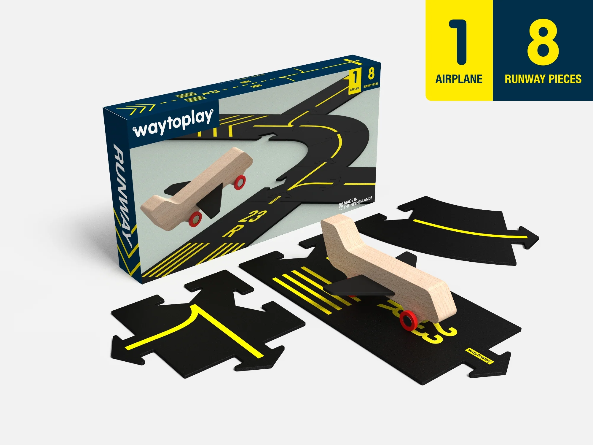 Carretera caucho Waytoplay Set de aeropuerto flexible