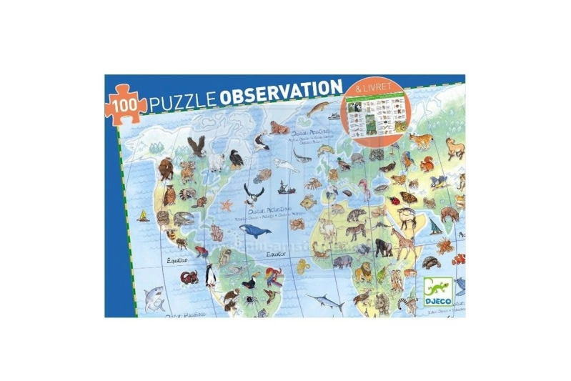 Rompecabezas observación animales del mundo 100 piezas