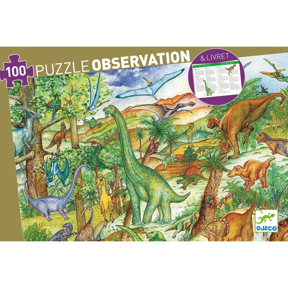 Puzzle observació dinosaures 100 peces