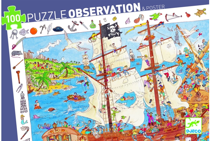 Rompecabezas observación pirata 100 piezas