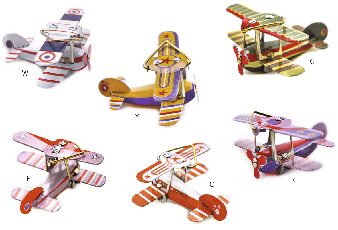 Mini avión metálico