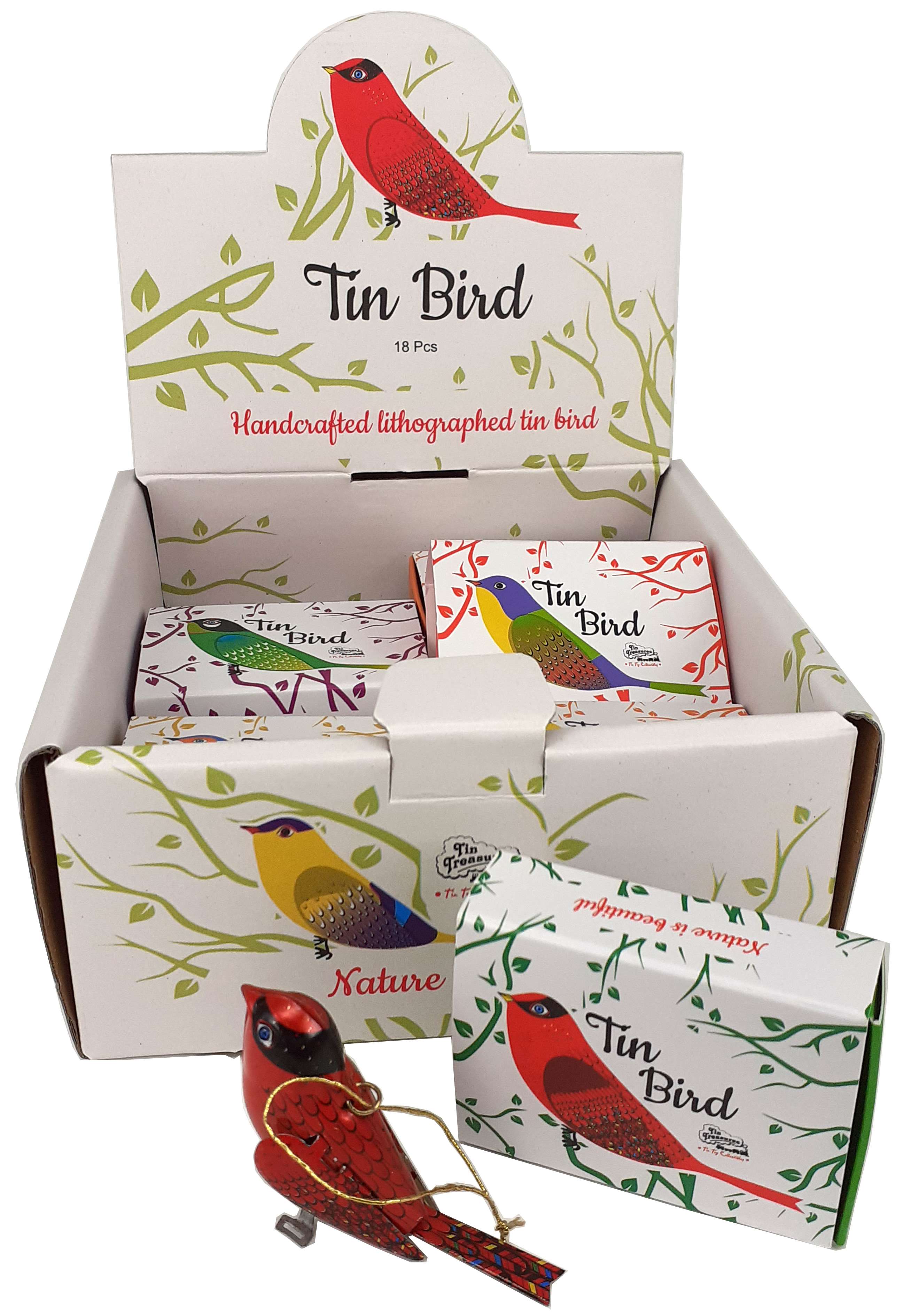 Mini pájaro metálico