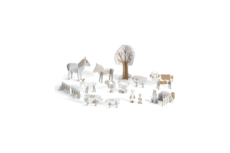 LA GRANJA PARA CONSTRUIR-PINTAR-JUGAR