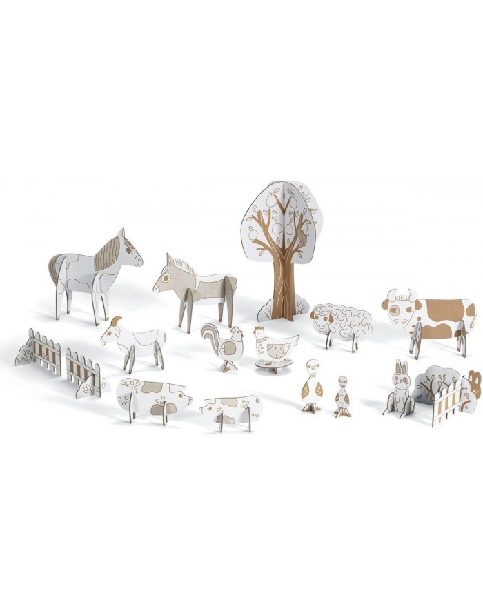 LA GRANJA PARA CONSTRUIR-PINTAR-JUGAR