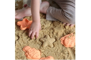 Moldes de silicona para la arena de color naranja albaricoque