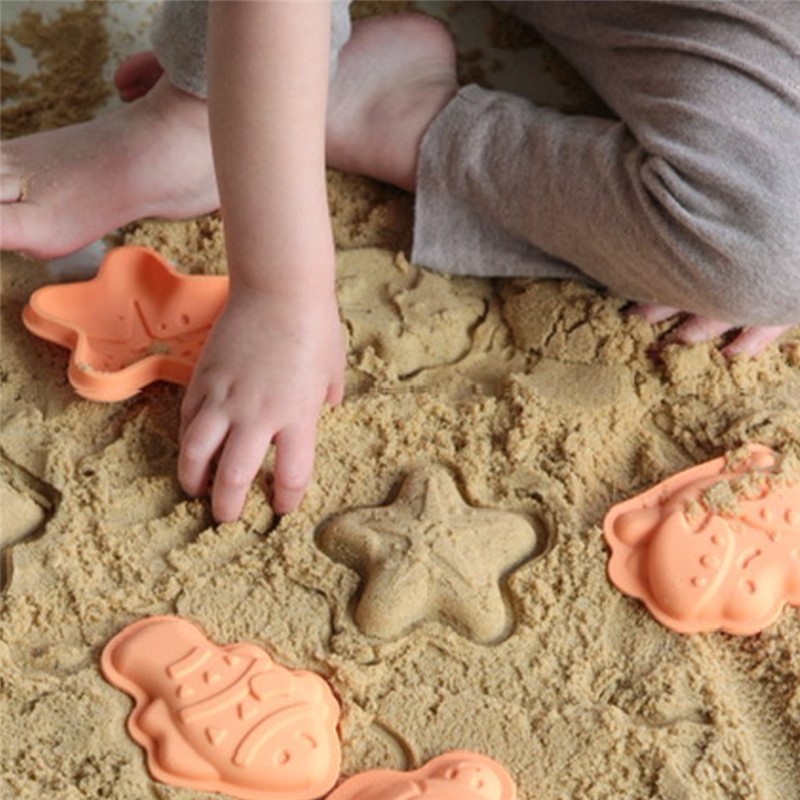 Moldes de silicona para la arena de color naranja albaricoque