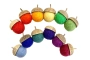 Pack de 12 bellotas de fieltro arco iris
