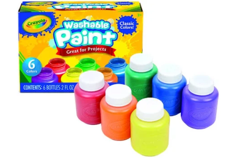6 témperas lavables crayola