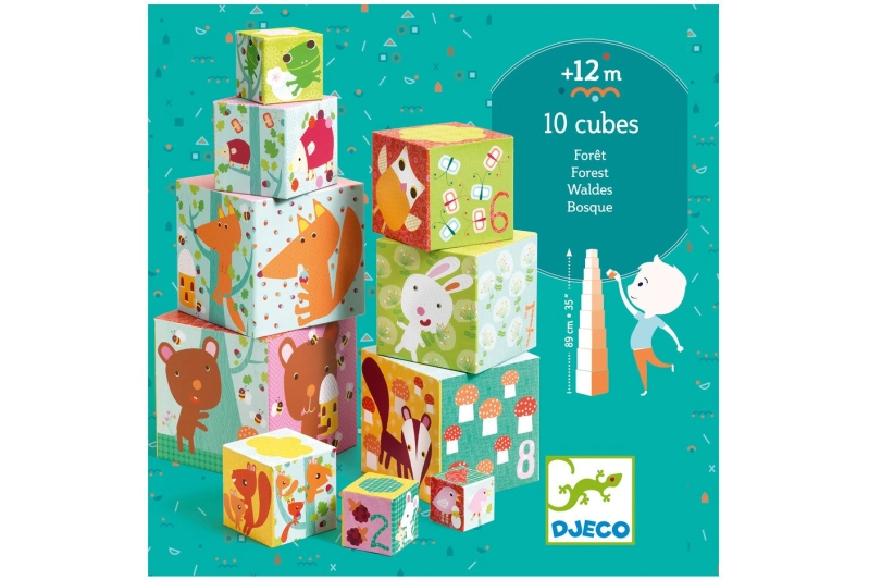 Cubos apilables bosque