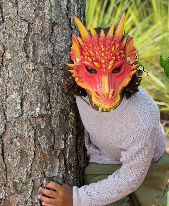 Máscara dragon rojo