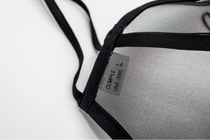 MASCARILLA HIGIÉNICA SEMITRANSPARENTE REUTILIZABLE EMOTION | BIOVEST NEGRA TM