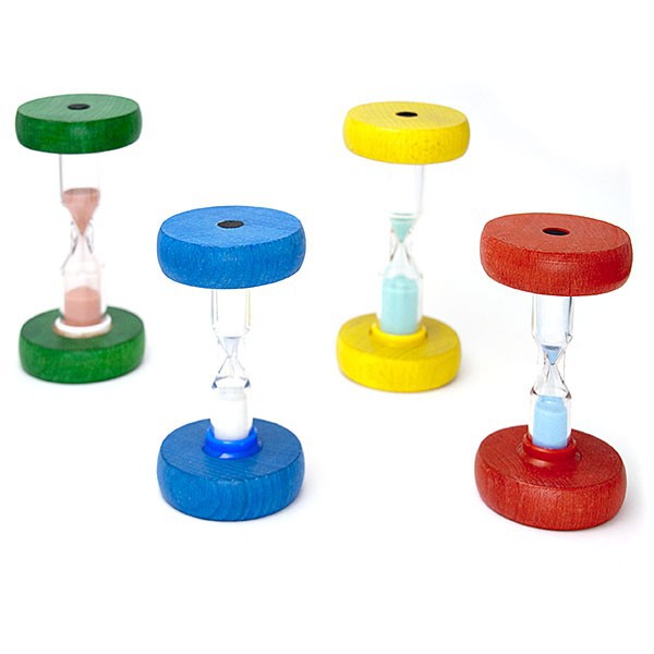 RELLOTGE DE SORRA AMB BASES DE FUSTA (1 min.)