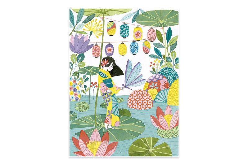 Pósters para colorear inspiración japonesa