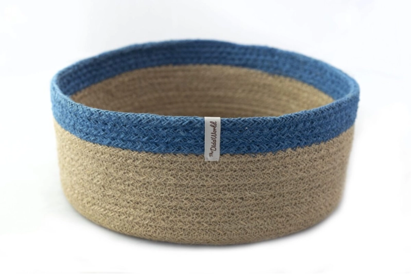 CESTA REDONDA FRANJA BLAU MARÍ THE DIDA