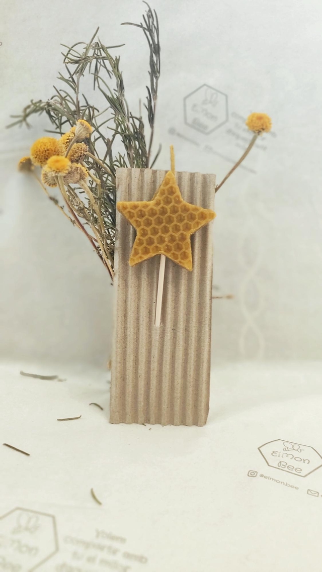 Vela estrella cumpleaños