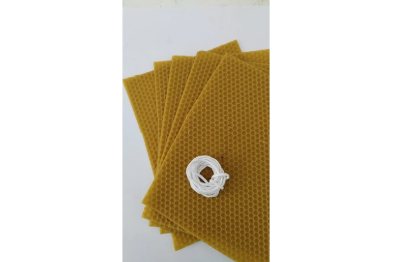 Kit espelmes de cera d'abelles (5 làmines)