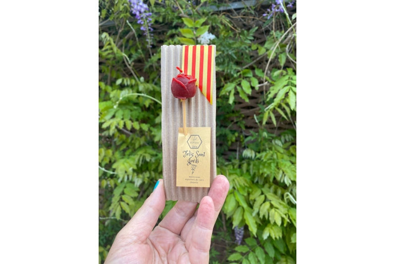 Espelma rosa petita Sant Jordi