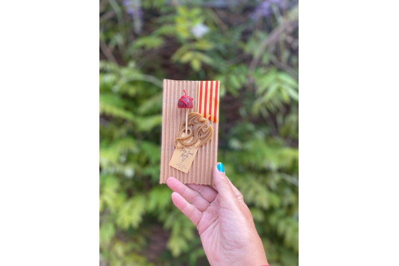 Vela rosa con dragón de Sant Jordi