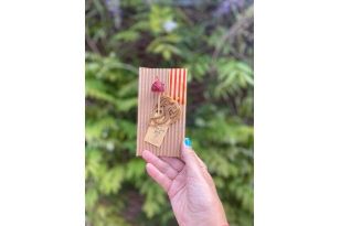 Espelma rosa petita amb drac Sant Jordi