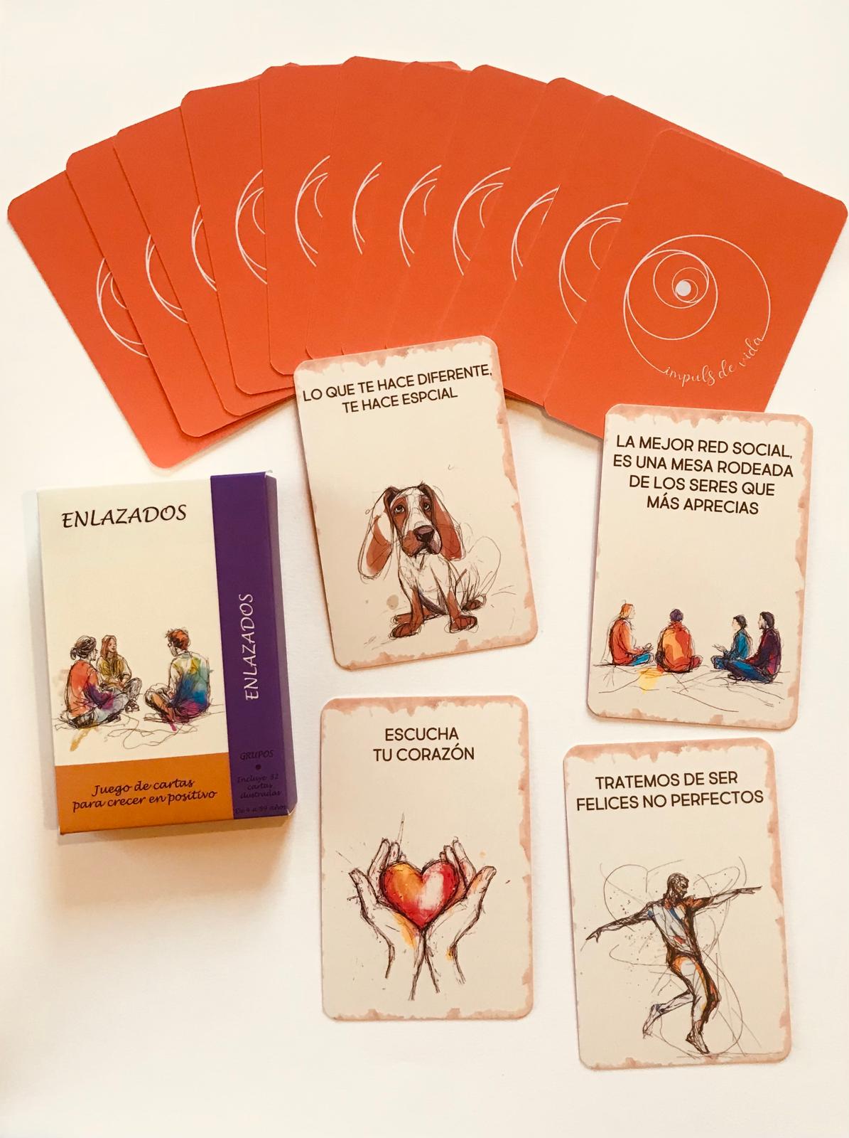 Enlazados. Juego de cartas para crecer en positivo. Grupo